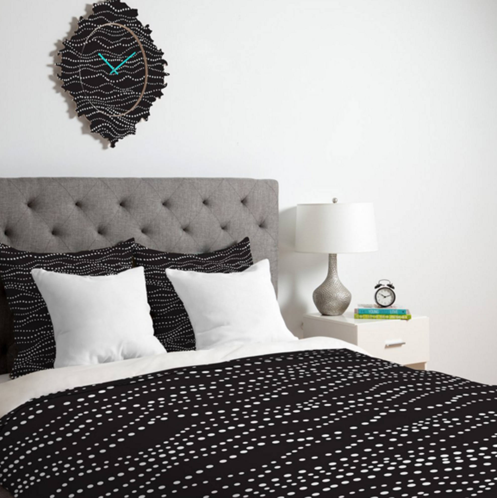 Black polka dot comforter deals