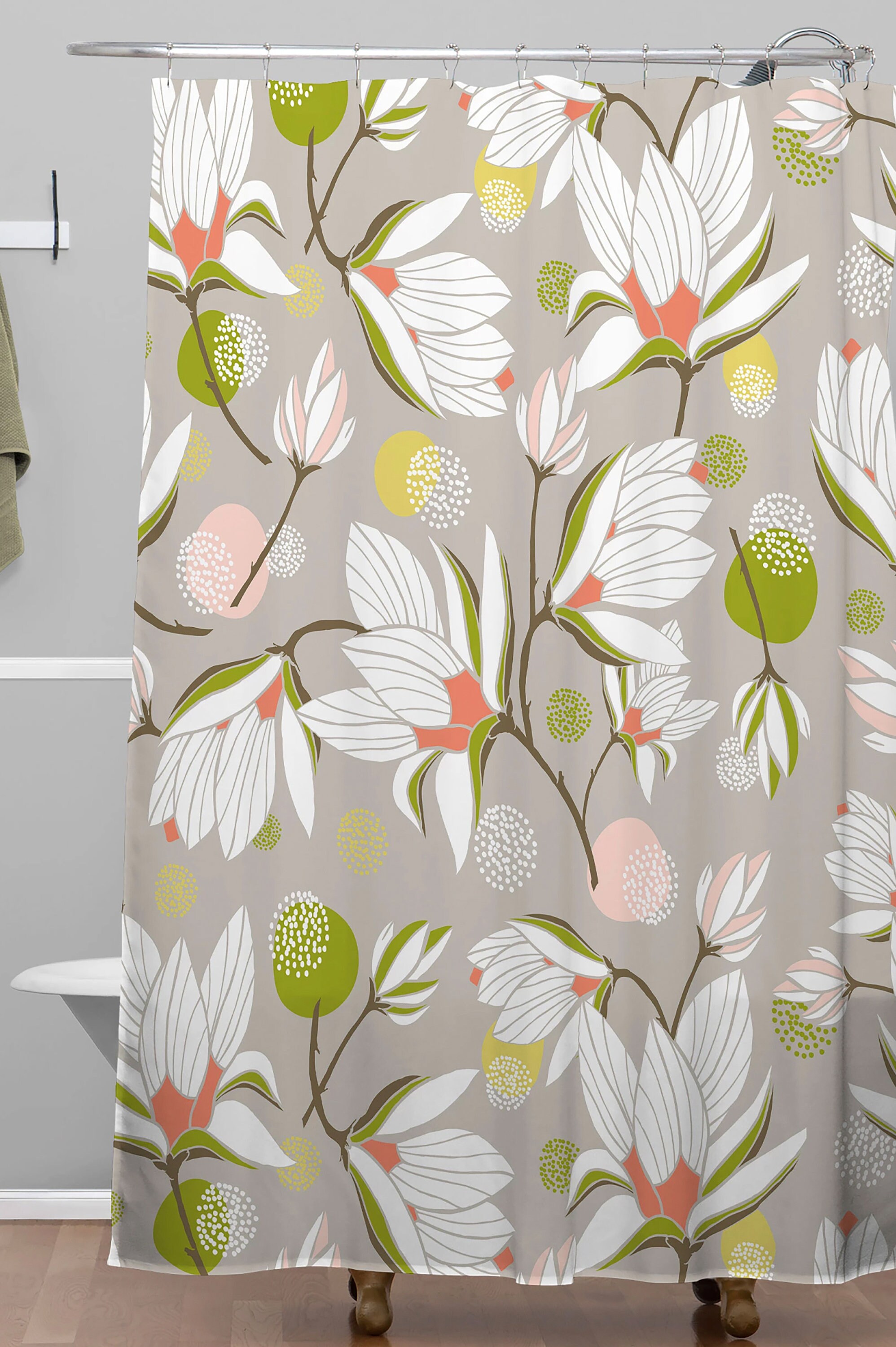 Shower Curtain Fabric Shower Curtain Floral Shower Curtain | Etsy