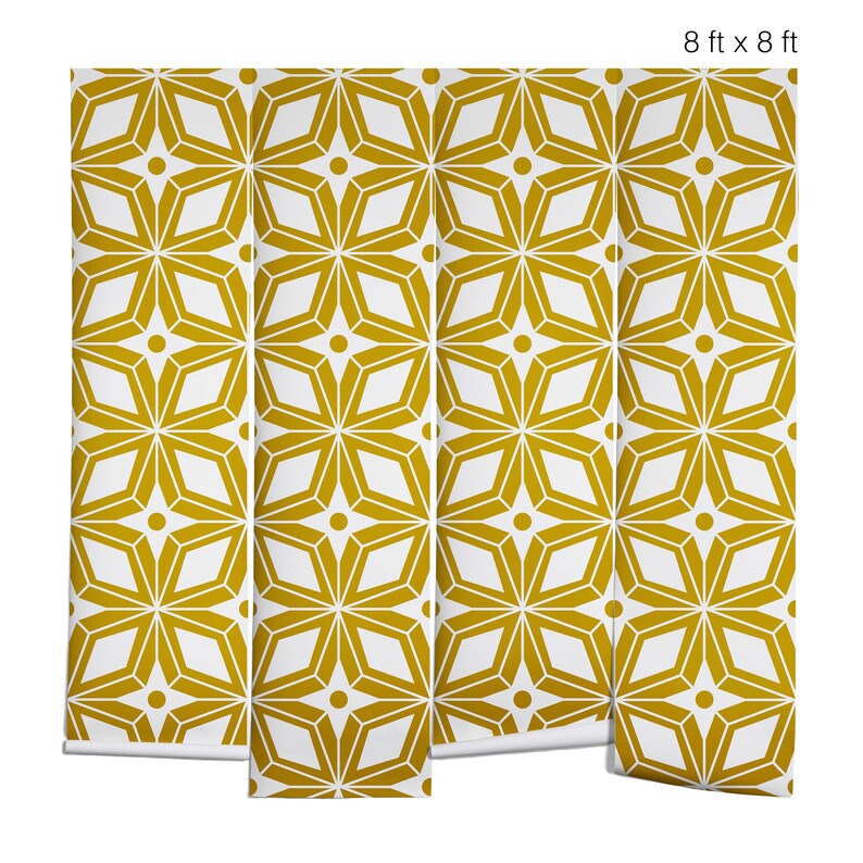 Wall Mural / Mid Century Modern Wallpaper / Wall Mural Peel Etsy