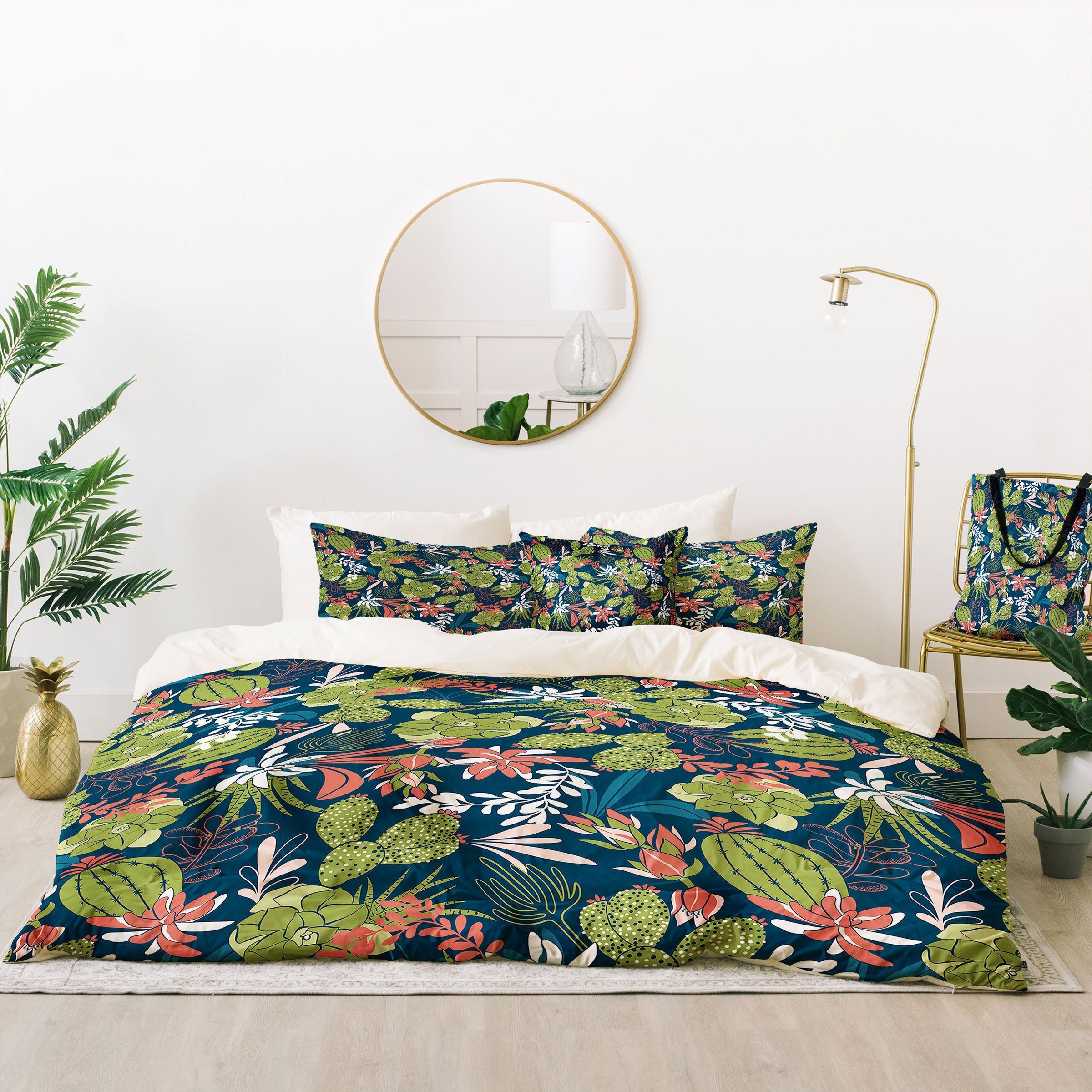 Blue boho comforter discount