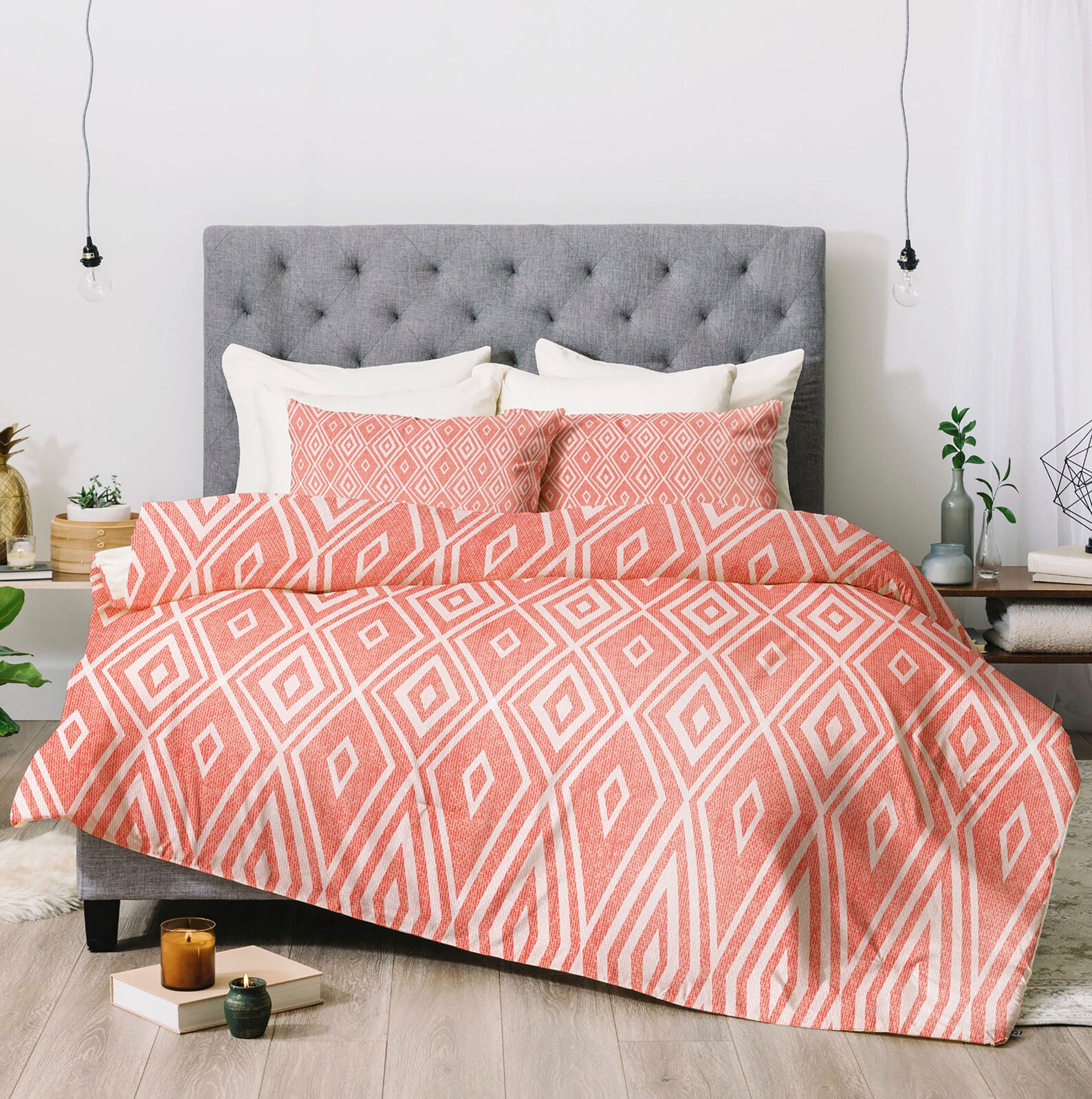 Duvet Cover / Lightweight Duvet / Modern Duvet / Coral Duvet Etsy