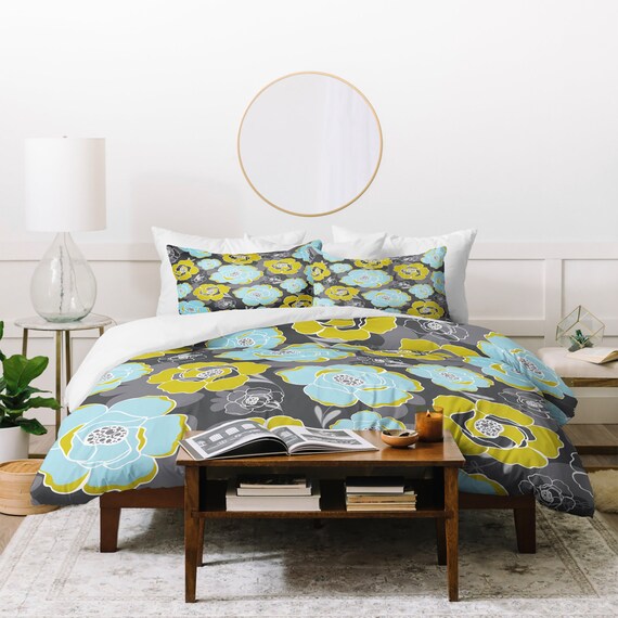 Modern Floral Duvet Cover Twin Queen King Size Home Etsy