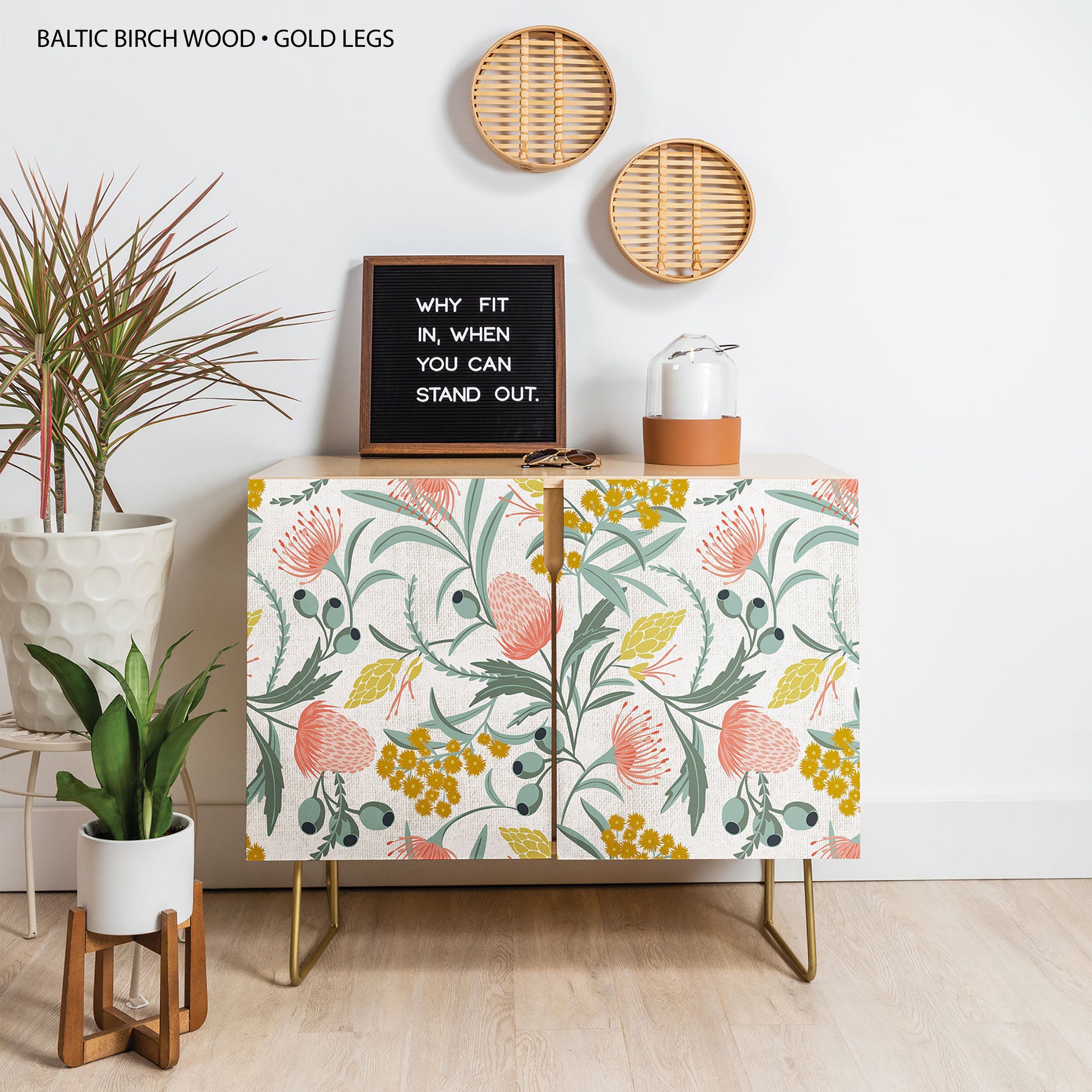 Credenza Sideboard Entertainment Center Wood Furniture