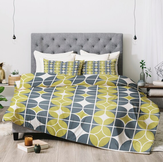 Midcentury Modern Duvet Cover Twin Queen King Sizes Etsy