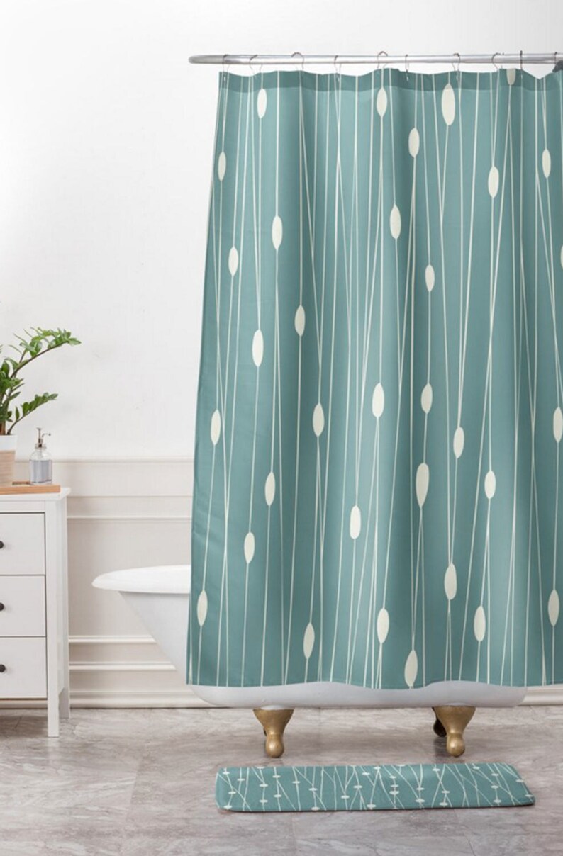 Shower Curtain Bathroom Decor Geometric Shower Curtain Etsy
