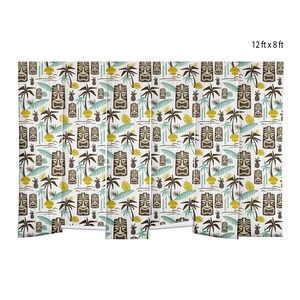 Tiki Wall Mural / Mid Century Wallpaper / Wall Mural Peel and - Etsy