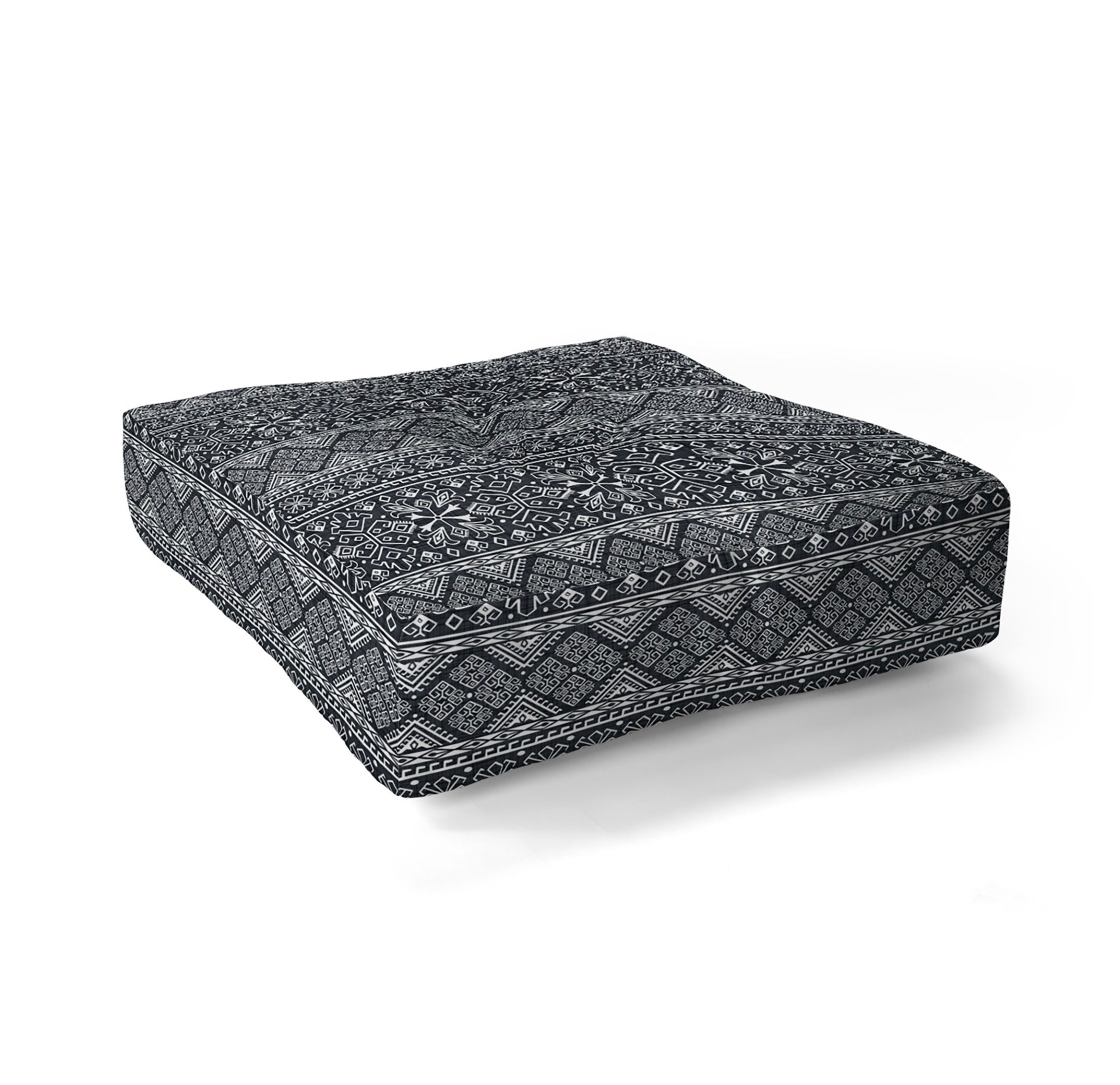 Boho Floor Pillow / Blue Floor Pillow / Round Floor Pillow / Etsy