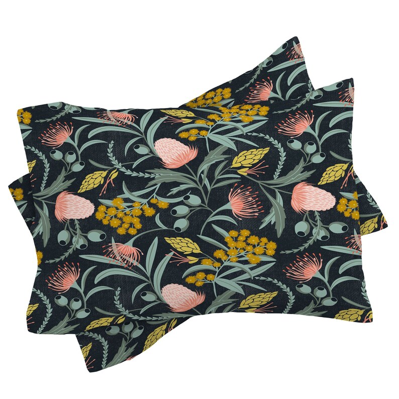 floral pillow shams