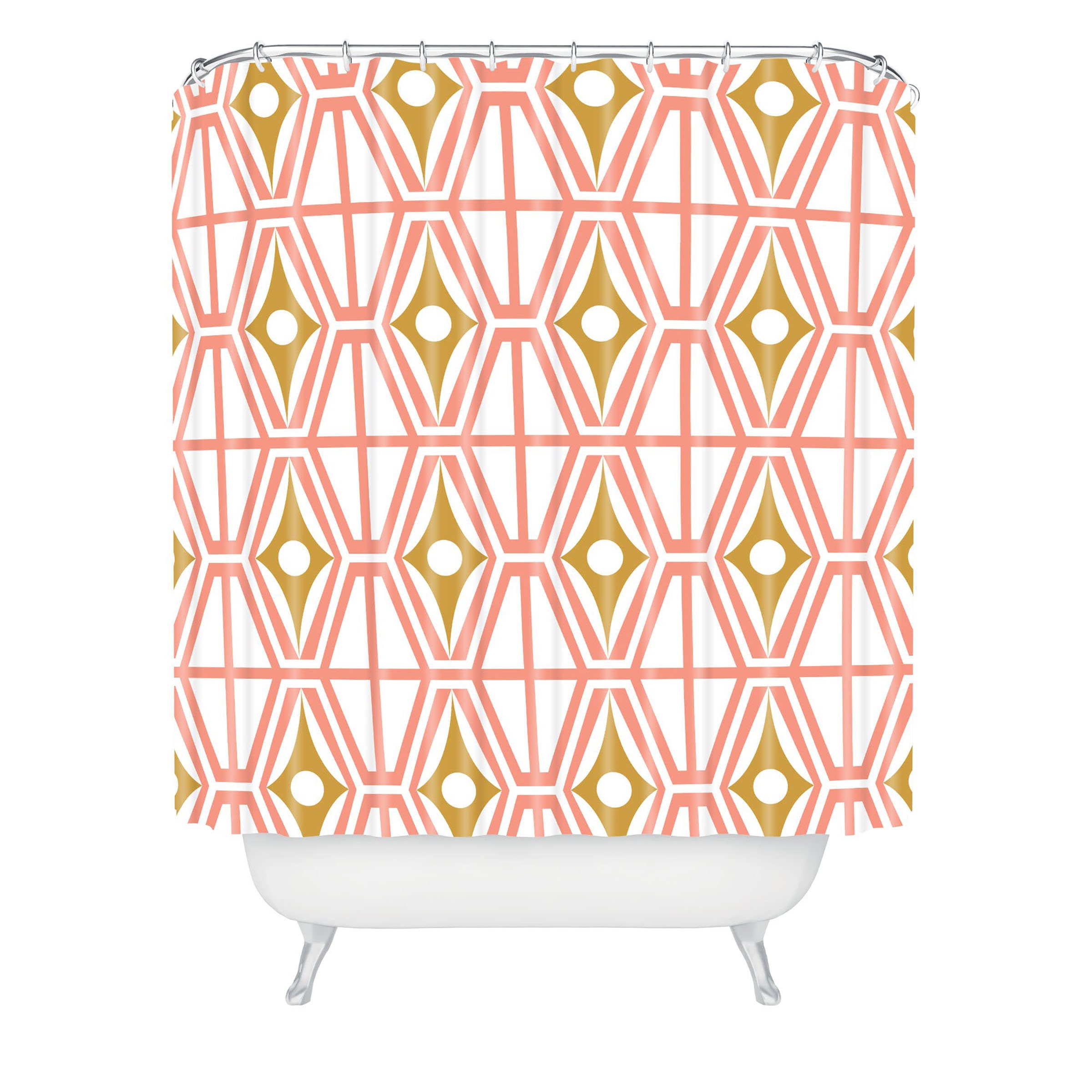 Midcentury Modern Shower Curtain / Fabric Shower Curtain / Etsy