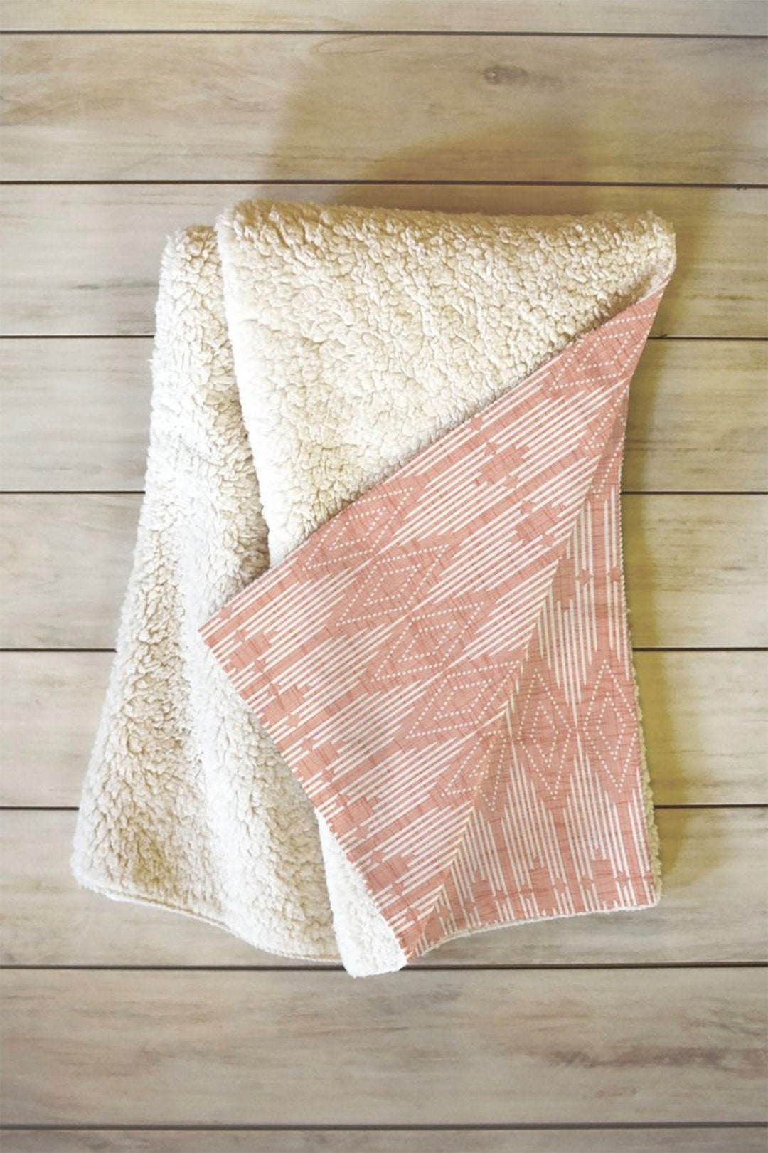Blush Pink Throw Blanket / Sherpa Fleece Blanket / Winter Etsy