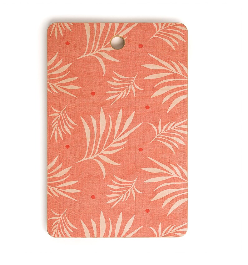 Tropical Cutting Board / Charcuterie Board / Wood Cutting Board / Tropical Decor / Mother's Day Gift / Hostess Gift / Cheese Board / Pink image 3