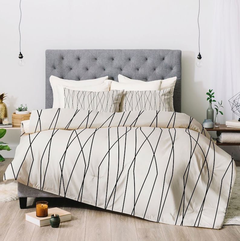 Minimalist Comforter / Lightweight Comforter / Geometric - Etsy