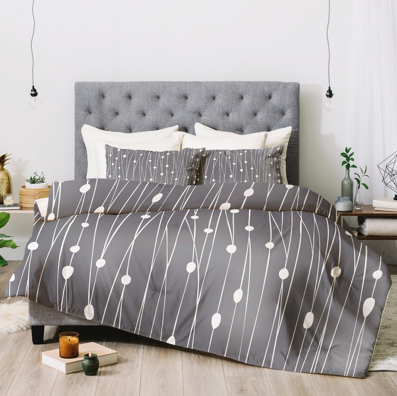 Grey Duvet Cover / Queen Duvet Cover / King Duvet Cover / Etsy