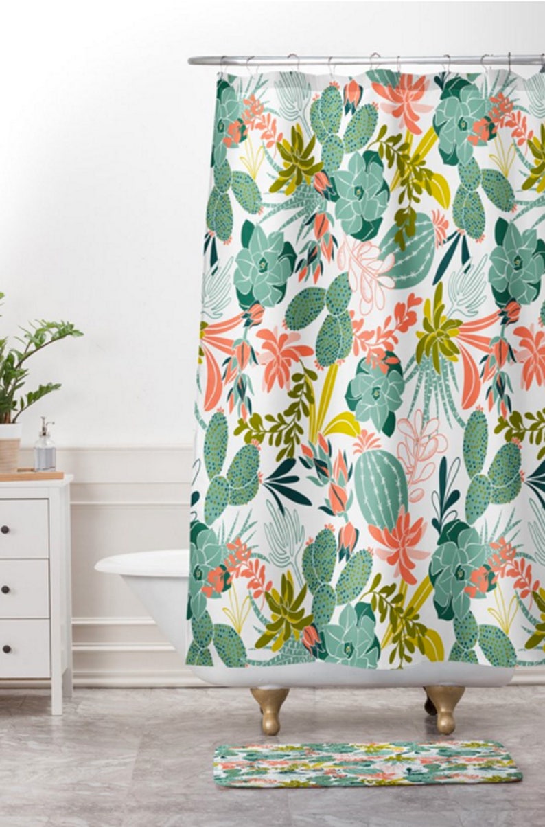 Shower Curtain / Bathroom Decor / Boho Shower Curtain / Fabric Etsy