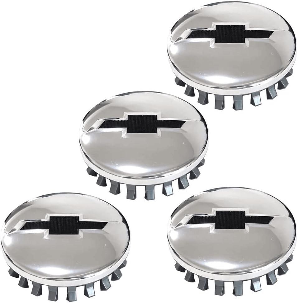 4 Chevy Center HUB CAPS POLISHED Tahoe Suburban Silverado 2014-2024 3.25" 83mm