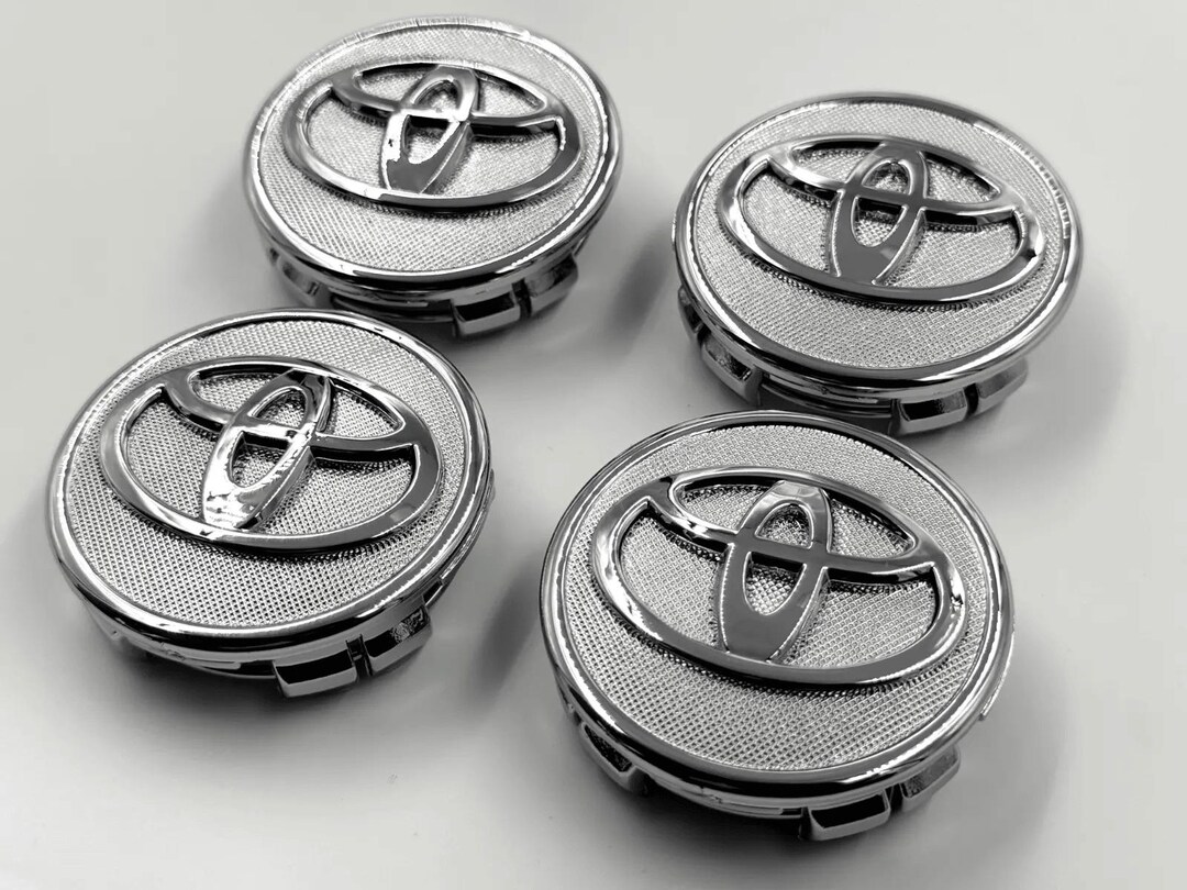 4 Pcs, Toyota, Wheel Center Cap, Chrome, 57 MM, Corolla, Yaris, Prius ...