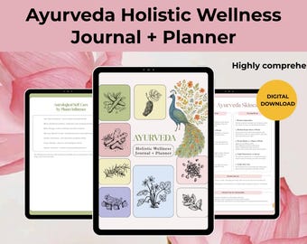 Printable Wellness Journal Selfcare Planner Morning Daily Affirmation Journale Wellness Planner Journal Ayurveda Template Personal journal