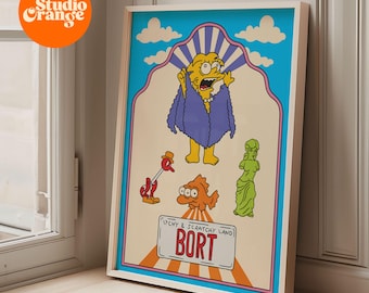 Lisa Simpson Psychedelic Poster | Retro Simpsons Wall Decor