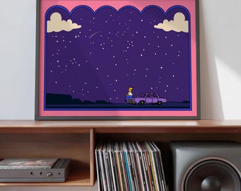 Mother Simpson Print - Retro Simpsons Wall Art
