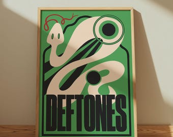 Deftones Album Art Print: Retro Music Poster, Colorful Wall Decor