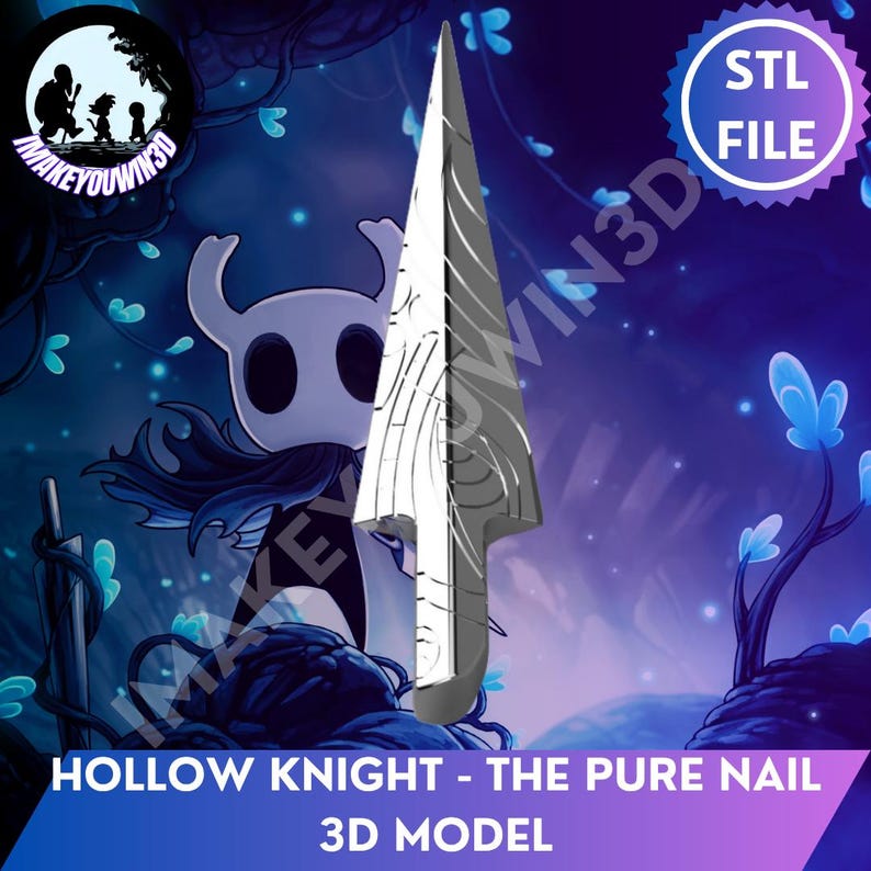 Anime Hollow Knight Pure Nail Spada Collana con ciondolo in osso