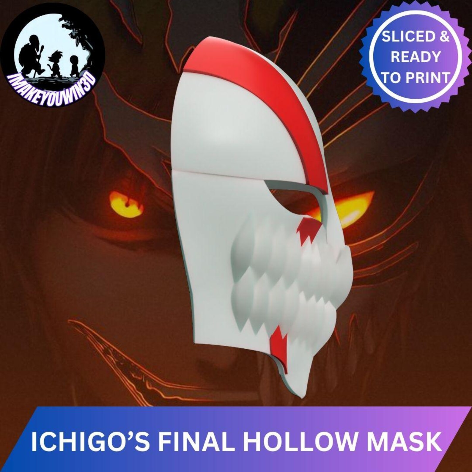 Hollow Mask | 3D Model for Anime Cosplay FDM 3D Printing - Etsy