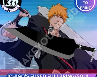 Bleach - Ichigo's Fused Fullbring/Soul Reaper Shikai | Cosplay 3D Model(Digital Download)