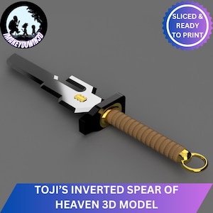Toji&#39;s Inverted Spear of Heaven 3D Model: Jujutsu Kaisen Cosplay Prop (STL File)