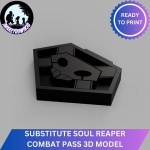 Substitute Soul Reaper Combat Pass | 3D Model for Cosplay Prop, Anime-Inspired, High-Quality STL 3D Printing file