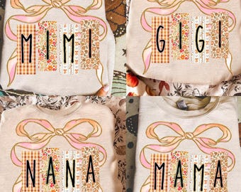 Preppy Floral Fall Mama Coquette Bundle png, Fall Pumpkin Png, Ditsy Floral Fall png, Autumn png, Coquette Fall png, Pumpkin Spice