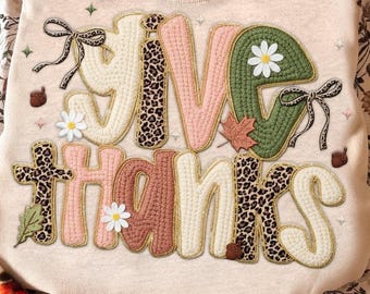 Leopard Fall Give Thanks Coquette Latch Hook Yarn Crochet Png, Give Thanks Png, Thankful PNG, Pink Pumpkin Thanksgiving Png, Faux Yarn Png