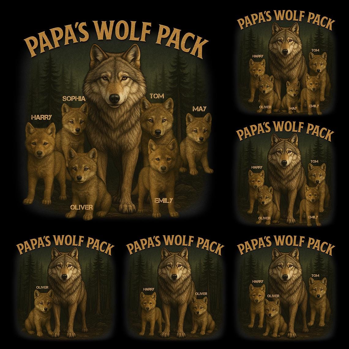 Wolf Fathers Day - Etsy display picture 3