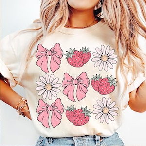 Retro Strawberry Coquette PNG, Preppy Strawberries Png, Strawberry Festival Png, Summer Strawberry Png, Floral Stawberry Png,Boho Summer Png