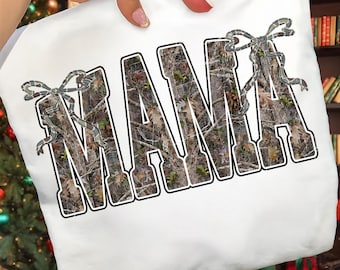Hunting Mama Camo Western Vintage PNG, Trendy Mom Shirt Design, Camo Print Sublimation, Retro Hunting Distressed, Camo Mama Png