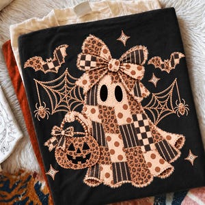 Lace Spooky Ghost PNG, Leopard Halloween Ghost, Cheetah Lace Print, Distressed Ghost Design, Spooky Season, Halloween Pumpkin PNG, Distresse