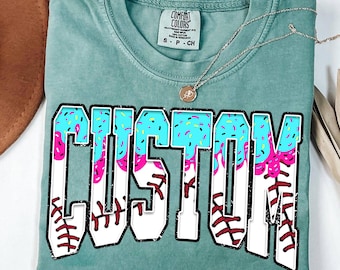Custom Baseball Drip Varsity Glitter Png, Brushstroke Baseball Png, Game Day Baseball Png, Retro Baseball Png, Baseball Mama Dripping