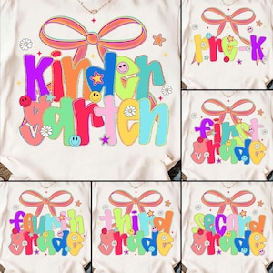 Preppy Back To School PNG Bundle, Coquette School First Day, Teacher PNG, Girly Png, Preppy School Png, Pre K 1st 2nd 3rd grade Glitter Png