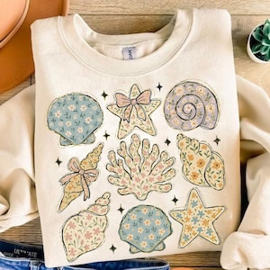 Wildflower Seashell Clam Summer Png, Summer Vibes Png, Summer Beach Png Shirt, Wildflower Summer Design, Summer Vacation Shirt Png Download