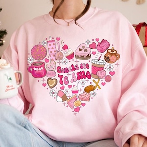 Concha See Te Amo Png, Mexican Valentine png, Cafecito y Chisme Valentine&#39;s Day PNG, Concha Valentine&#39;s Day Png, Candy Valentines, Hispanic