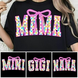 Coquette Mama Easter Bundle Png, Happy Easter PNG, Easter Png, Mini, Nana, Gigi, Retro Easter Egg Png, Easter Bunny Png, Glitter Spring Png