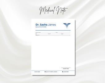 Sjabloon doktersrecept, receptformulier, receptblad, RX-receptnotitieblok