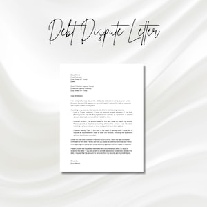 Carta de disputa de cobro de deuda, carta de disputa de deuda, carta de validación de deuda PDF