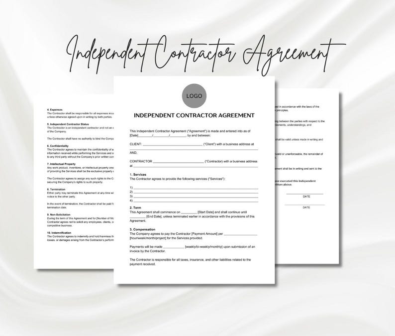 Independent Contractor Contract Examples Independent Contractor Contract, General Contractor Agreement ...
