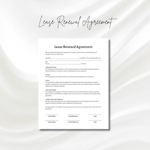 Contrato de renovación de contrato de arrendamiento, contrato de extensión de contrato de arrendamiento, contrato de arrendamiento residencial, formulario de contrato de alquiler entre arrendador y propietario
