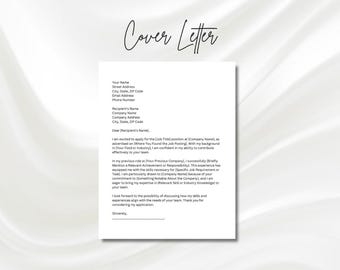 Cover Letter Template for Job Application, Sample Resume Cover, Job Application Template