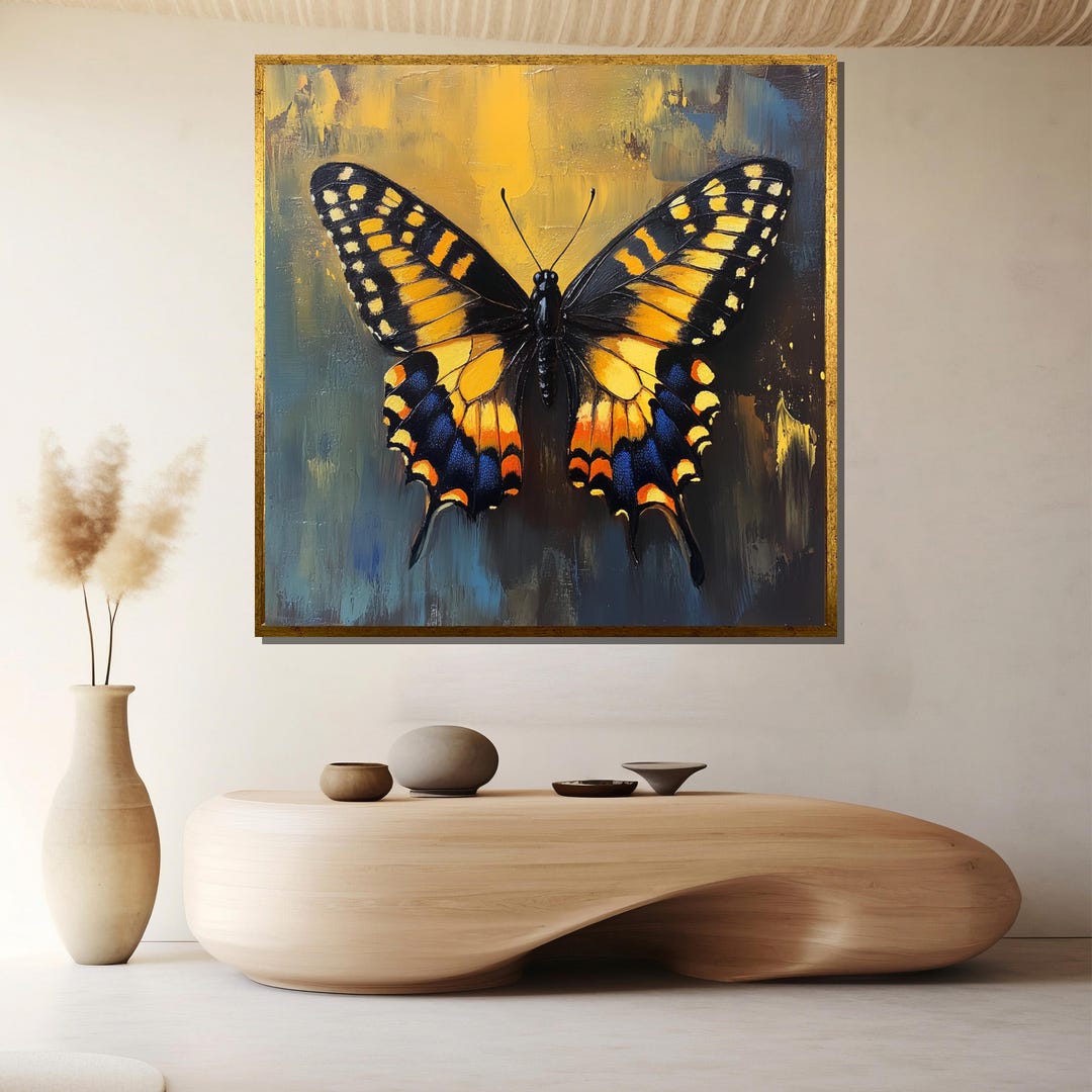 Vibrant Butterfly Canvas Painting - Stunning Wall Art Gift for Nature ...