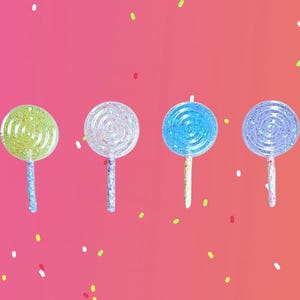 Resin & Polymer Clay Fake glitter lollipops