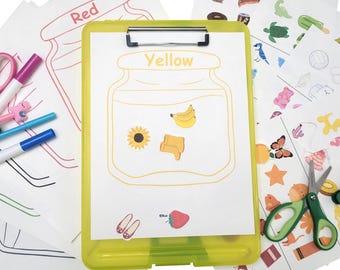 Preschool Color Matching Game - Cut and Match