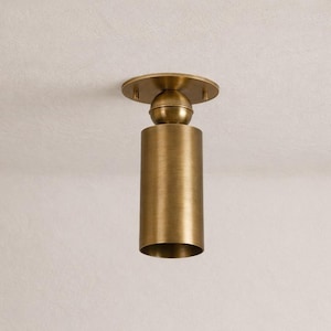 Fixed Ceiling Spotlight– Handmade Solid Brass Light – Hardwired Fixture – Modern light. No.0112