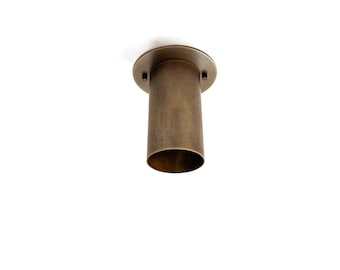 Messing plafondlamp -- handgemaakte spotlight -- moderne lamp uit het midden van de eeuw. Nr. 0103